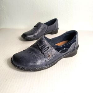 Earth Origin Meadow Flat Loafers Shoes Women's Size 6M Navy Driving Travel